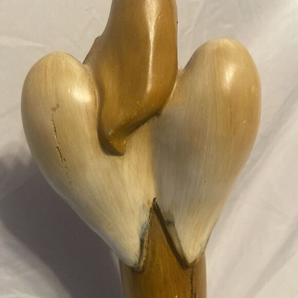 EUC Tree Angel Figurine resin Lily spiritual statue tabletop ‎ 16”x 4” - Picture 10 of 12